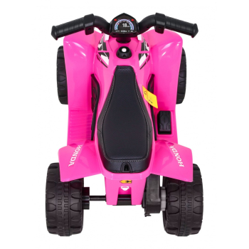 Quad Honda 250X TRX na akumulator Różowy + Klakson + LED + Ekoskóra